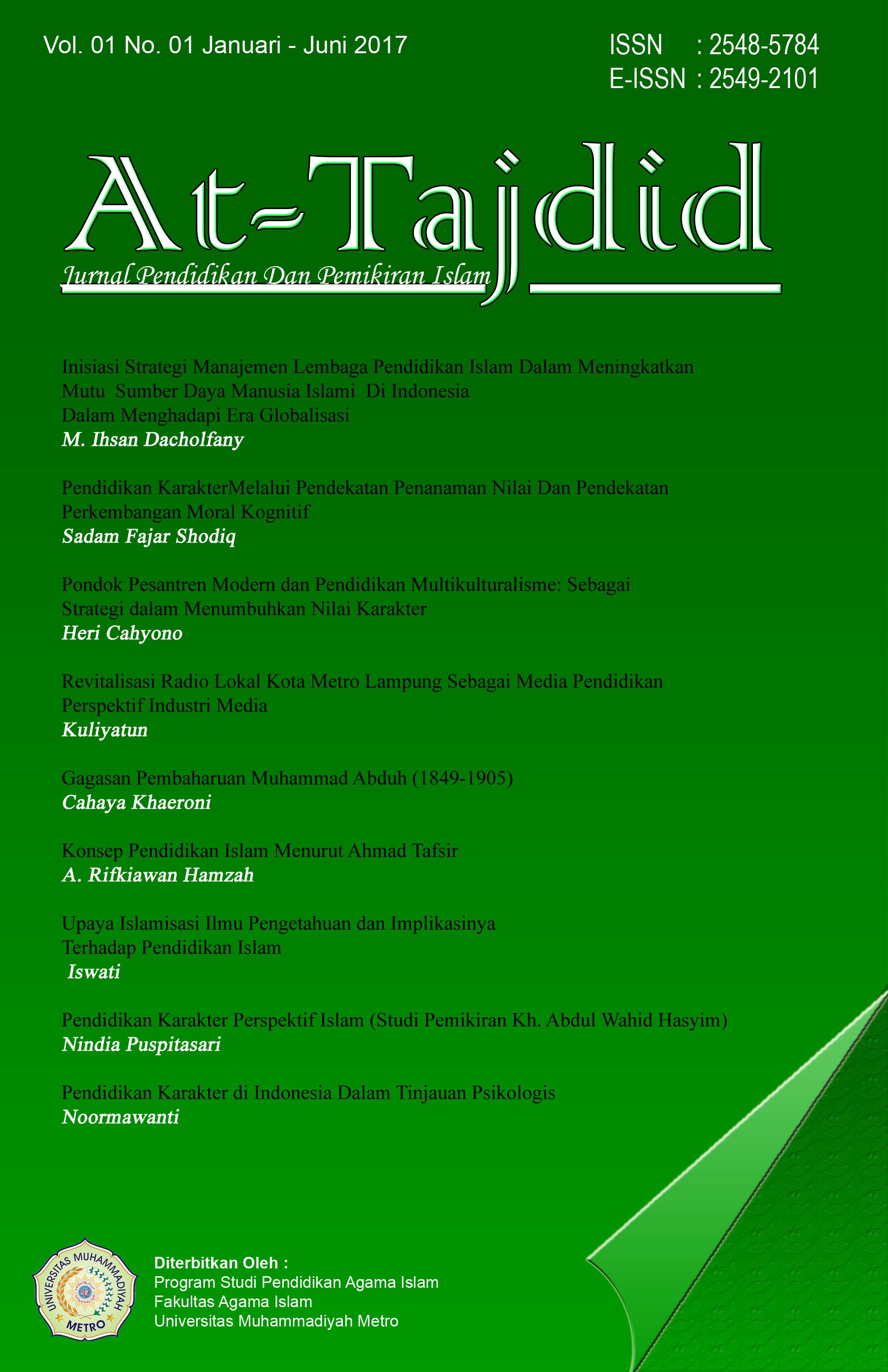 					View Vol. 1 No. 01 (2017): JANUARI-JUNI 2017
				